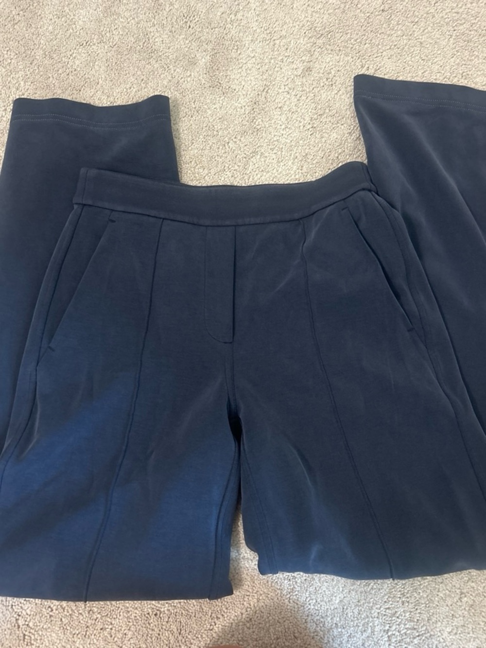lululemon athletica Women's Navy Wide-Leg Knit Pants